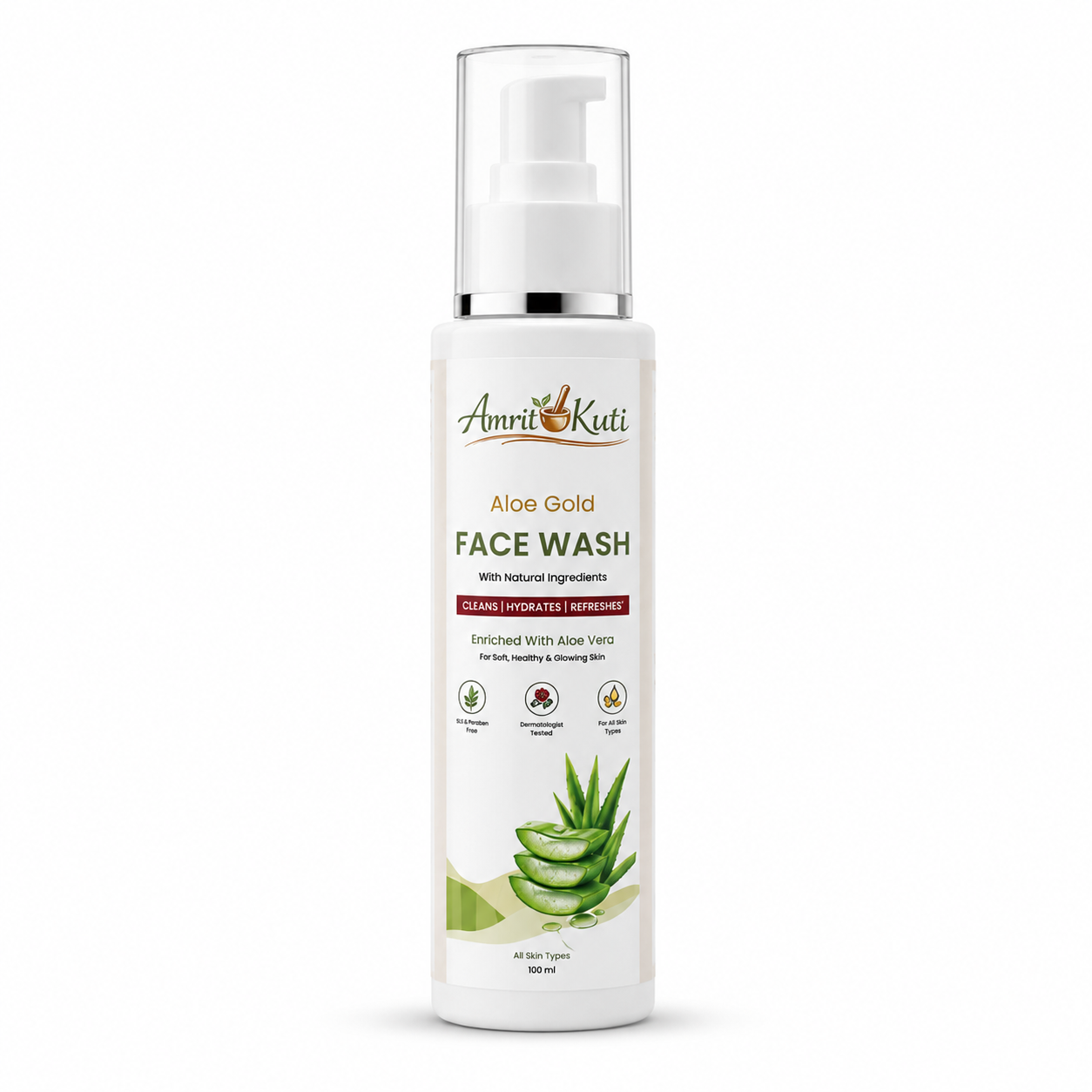 Amrit Kuti Aloe Gold Face Wash | Cleanses, Hydrates & Refreshes Skin