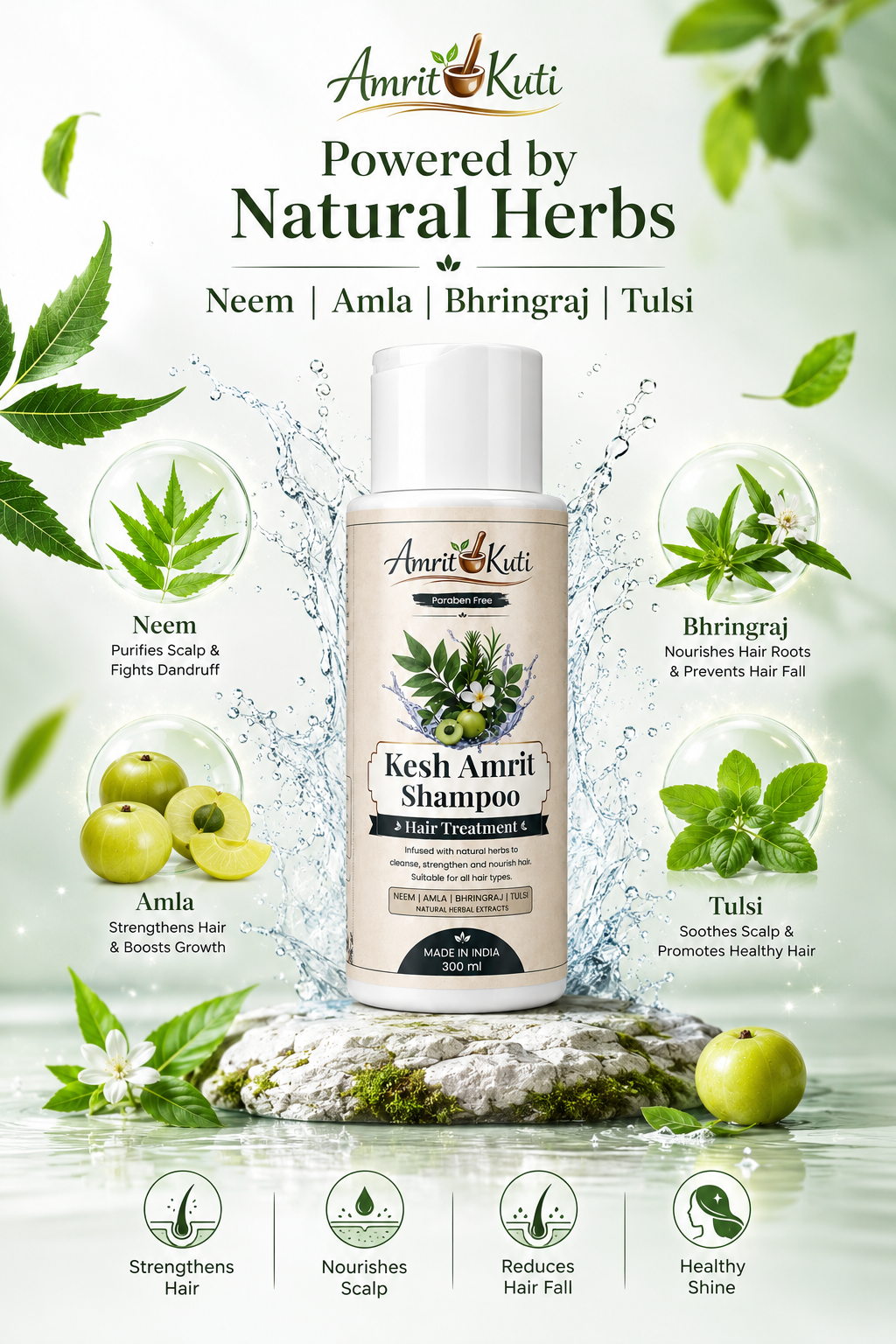 Amrit Kuti Kesh Amrit Shampoo | Herbal Hair Treatment Shampoo
