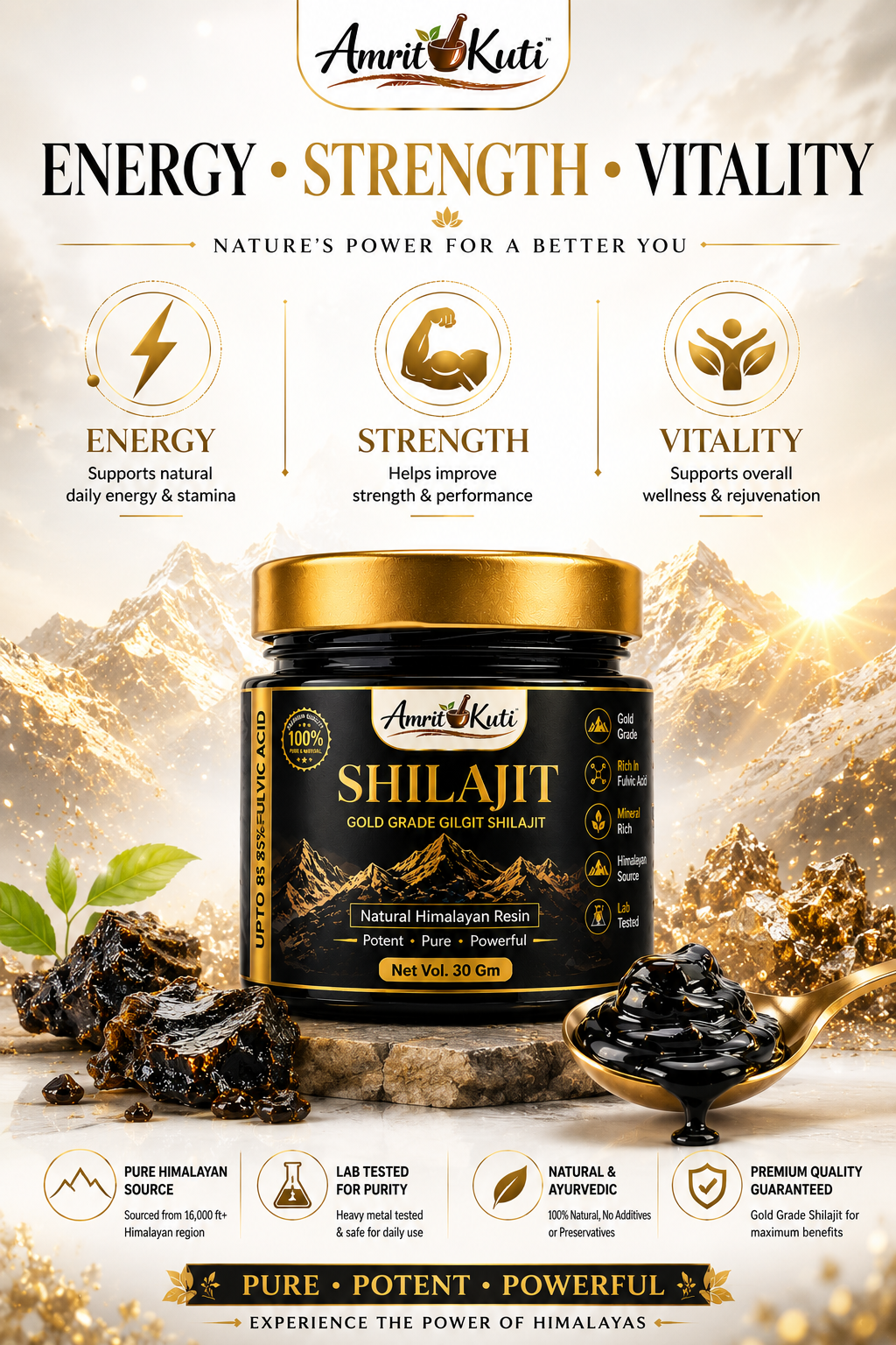 Amrit Kuti Gold Resin